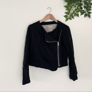 Chaser Black Moto Zipper Jacket XS Zip Cuffs